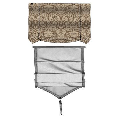 欧式新中式垂帘罗马帘