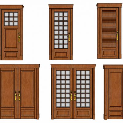 现代实木双开门组合