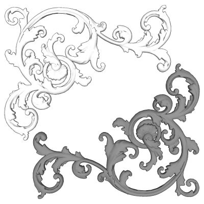 欧式法式雕花石膏雕花花纹