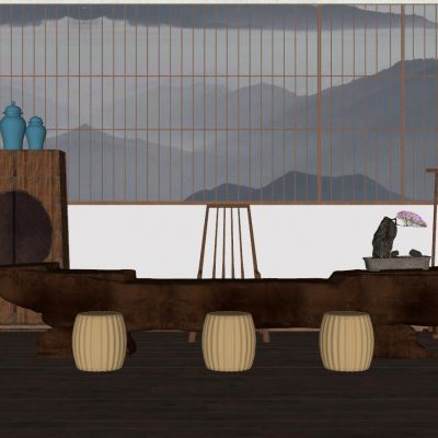 新中式泰式中式日式异性茶桌椅