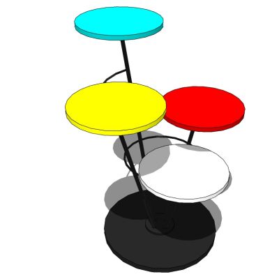 北欧现代边几圆几灯几