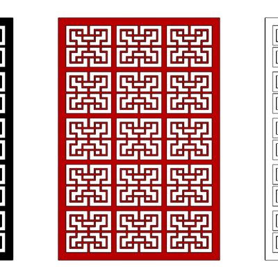 中式雕花花格屏风隔断