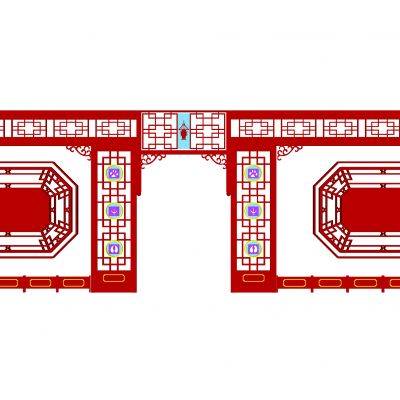 中式雕花屏风隔断