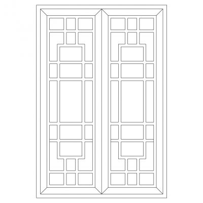 新中式花格屏风花窗门隔断窗花格
