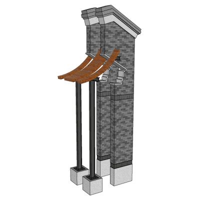 中式古典建筑徽派建筑屋檐墙檐口马头墙