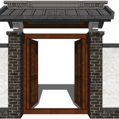 中式别墅庭院建筑