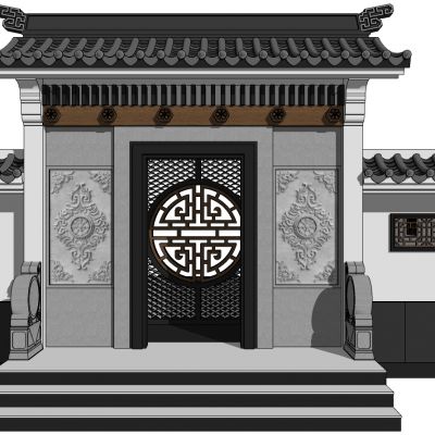 中式别墅庭院建筑