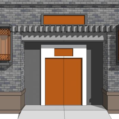 中式别墅庭院建筑