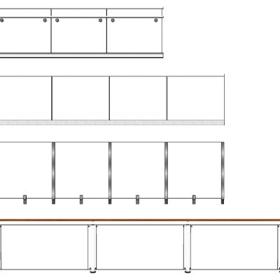 现代玻璃栏杆扶手护栏
