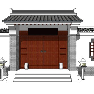 中式别墅庭院建筑