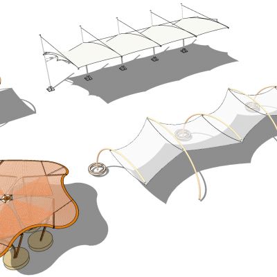 异形张拉膜凉亭遮阳棚遮阳伞