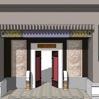 中式别墅庭院建筑