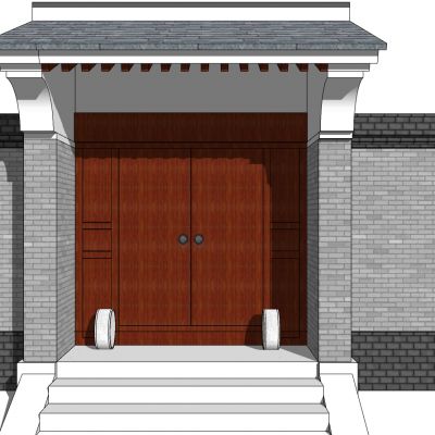 中式别墅庭院建筑