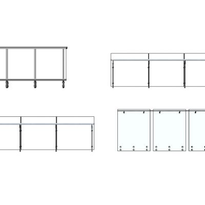 现代玻璃栏杆扶手护栏