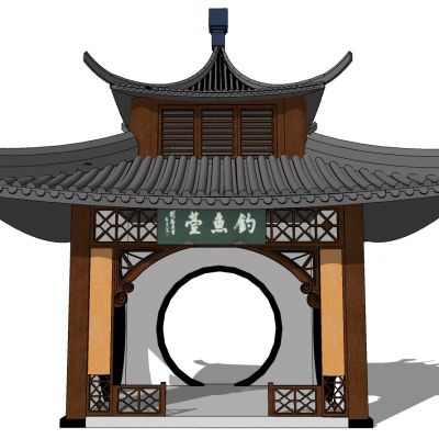 中式日式韩式古建凉亭亭子