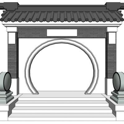 中式别墅庭院建筑