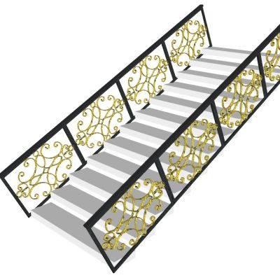 欧式铁艺楼梯栏杆扶手