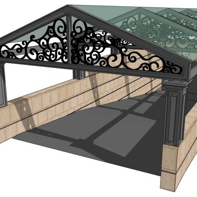 欧式铁艺地下车库出入口