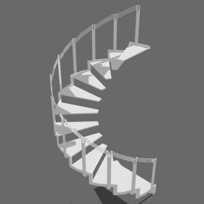 现代铁艺金属钢架旋转楼梯栏杆扶手