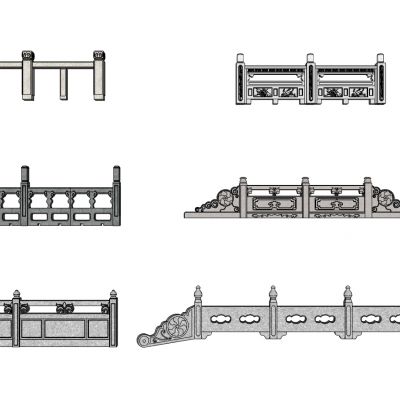 中式汉白玉石桥护栏栏杆玉石栏杆