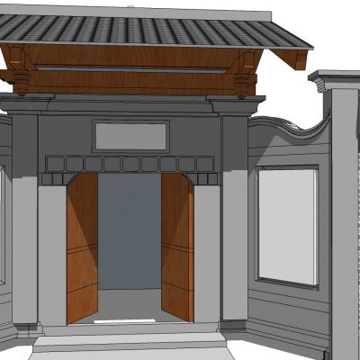 中式别墅庭院建筑