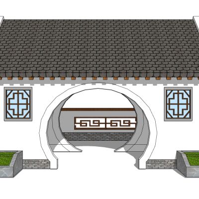 中式别墅庭院建筑