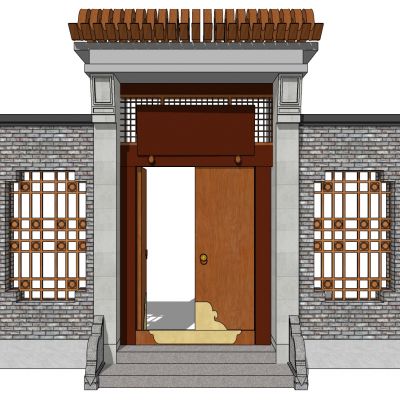 中式别墅庭院建筑