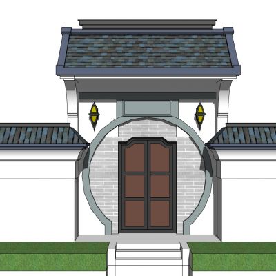 中式别墅庭院建筑