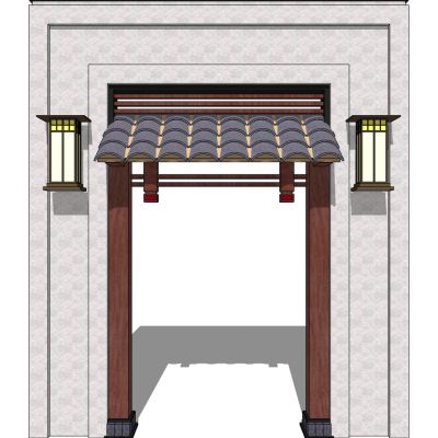 中式别墅庭院建筑