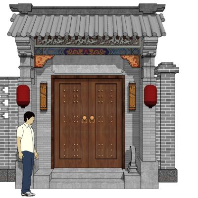 中式别墅庭院建筑