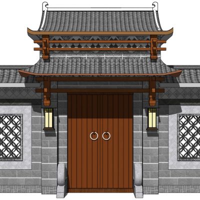 中式别墅庭院建筑