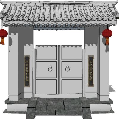 中式别墅庭院建筑