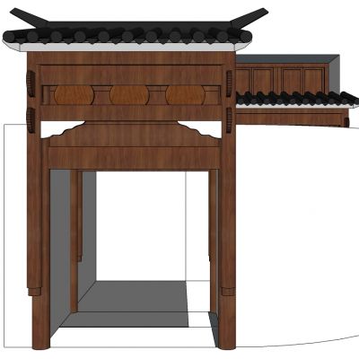 中式别墅庭院建筑