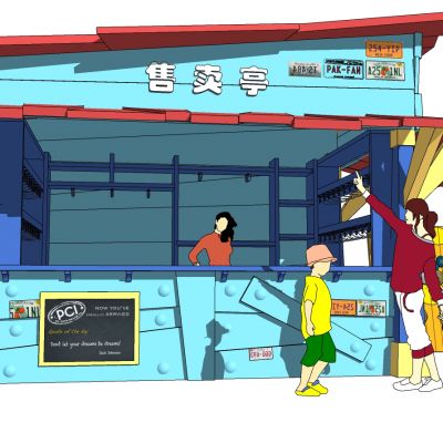 儿童售卖亭摊位