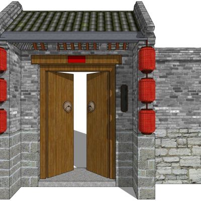 中式别墅庭院建筑