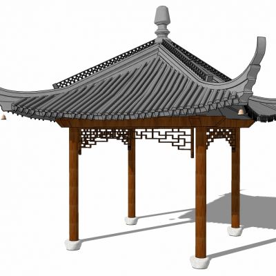 中式古建凉亭仿古建筑古典亭廊门廊