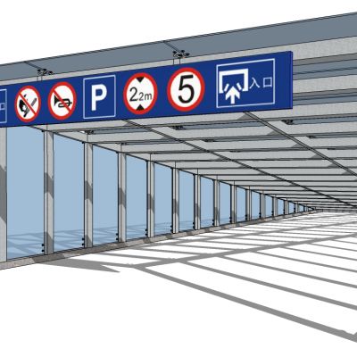 异形钢架结构地下车库出入口