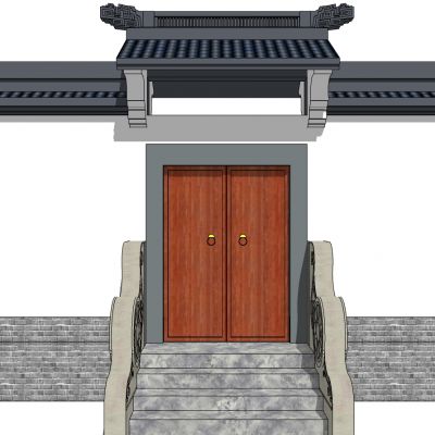 中式别墅庭院建筑