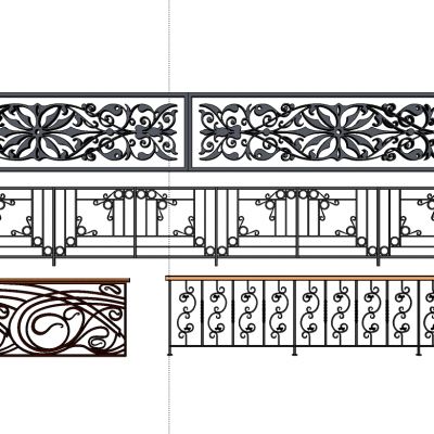 欧式铁艺栏杆护栏扶手