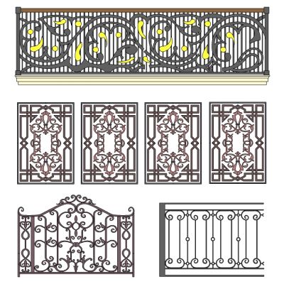 欧式铁艺栏杆护栏扶手大门
