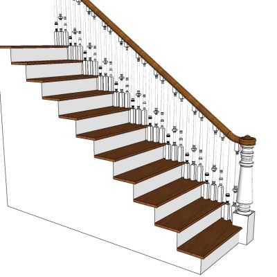 欧式美式木制楼梯栏杆扶手
