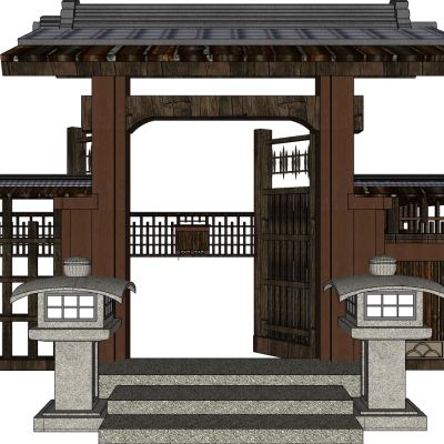 中式别墅庭院建筑