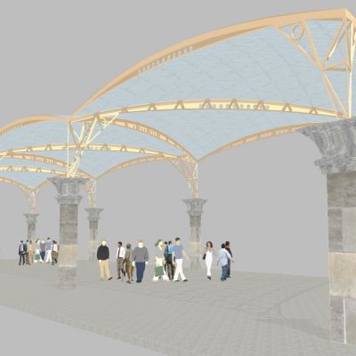 后现代异形膜结构