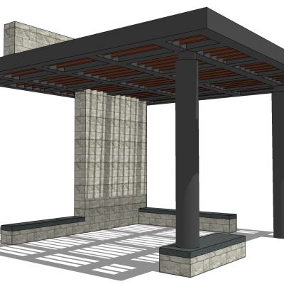 新中式凉亭廊架