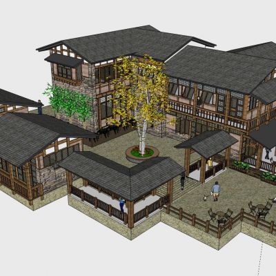 中式民宿民宿度假村酒店院子