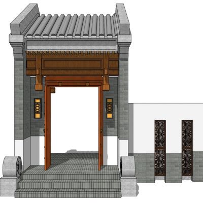 中式别墅庭院建筑