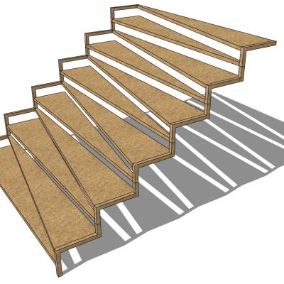 现代钢架楼梯踏步