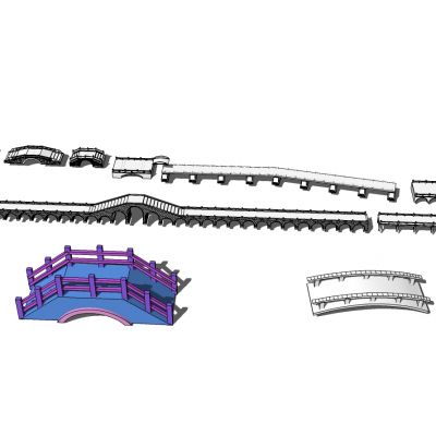 中式玉石栏杆户外景观