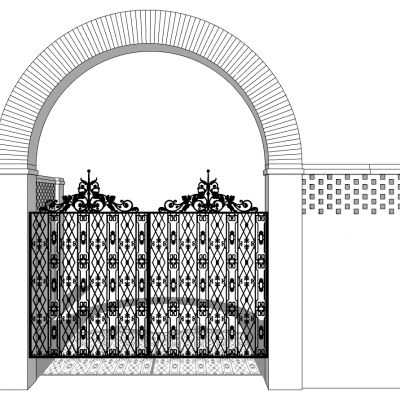 欧式铁艺庭院别墅大门