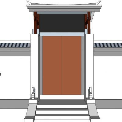 中式别墅庭院建筑